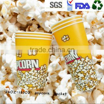 custom printed paper popcorn buckets