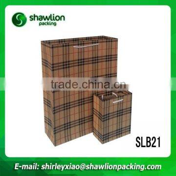 2016 Recycle custom printing matt laminate craft paper bag with handles