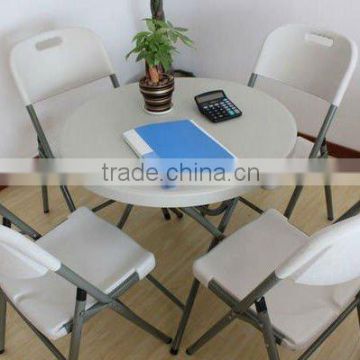 Make in China durable adjustable feets round folding table