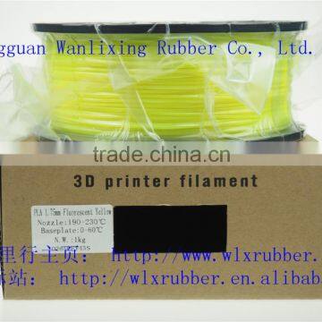 Yellow 1.75mm 3.0mm Abs Pla Hips 3d Printer Filament