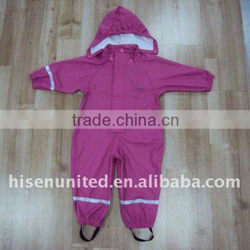 Kid's PU Knitted Rain Overall, Rain Wear