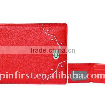 Lot of 200 New PU Leather Red BiFold Magic Wallet