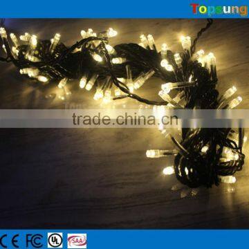 Strong PVC 100 bulbs 12v led string lighting warm white for outdoor
