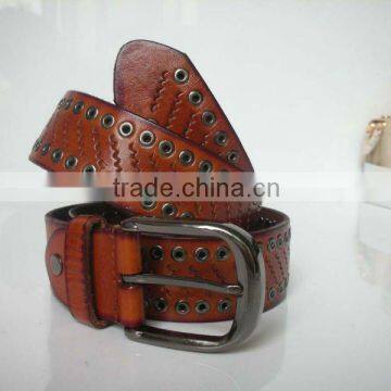 2013 fashion studed men's leather belt