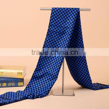 custom new fashion cotton male men's reatangle grid scarf