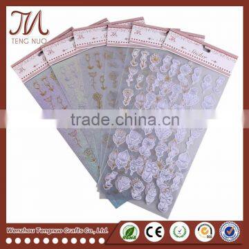 Free Sample Creative Custom Material Flower Decorative Sticker