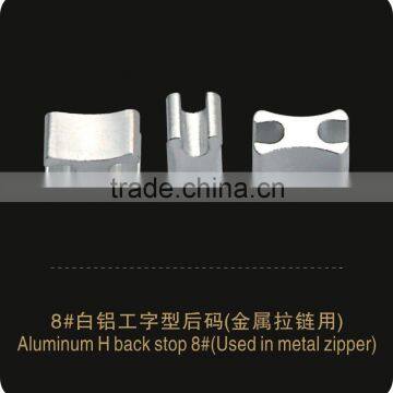 Aluminum H Bottom Stopper NO.8 Usage of metal zipper garment accessories