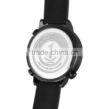 Weide Mutiple Time Zones Quartz Watch, Stainless Steel Quartz Watches Bezel Japan 30m Water Resistant Luxury Watch for Men