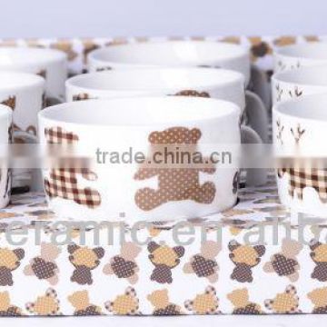 Wholesale coffee china mug set 9pcs in a Display box