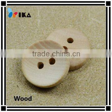 wooden button for shirts with two holes can be customized