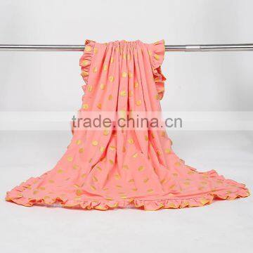 2015 Posh Black Gold Dots Blanket Cotton Fleece Blanket for Kids Quality Choice photo-5