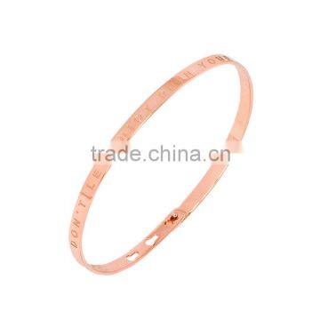 Memories Bangles With Customize Design Word 'DON'T LET IDIOT RUIN YOUR DAY' With 4mm/7mm Width photo-2