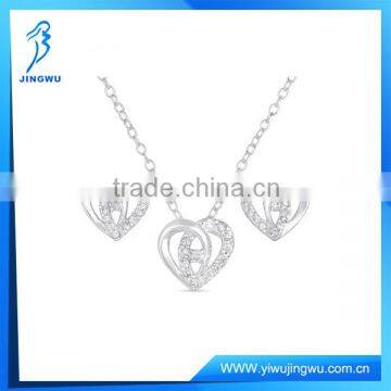 925 Silver Jewelry Set Pendant And Earrings Design For Wedding