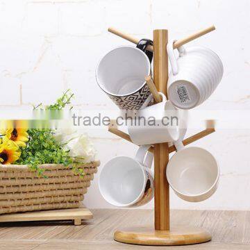 Bamboo cup rack