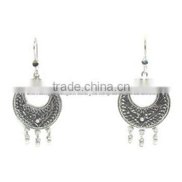 Plain Silver Plated Sterling Silver Earrings