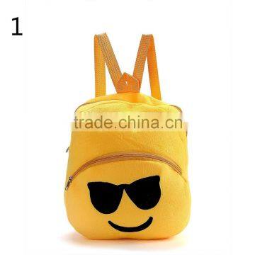 Soft plush emoji backpack for kids,Plush New Style Emoji Backpacks For Kids