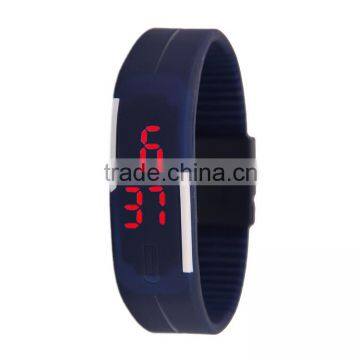 2016 Top Selling Cheap Promotion Digital Bracelet Wristwatches Rubber LED Watches
