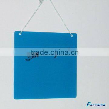 hanging tempered glass notice board