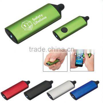 mini led keychain torch light with stylus touch pen