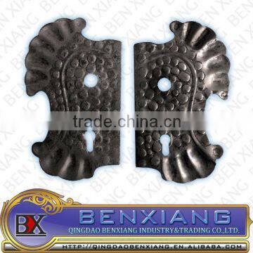 decorated wrought iron lock plates