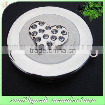2016 black round stone magnet metal bag hanger,personalized handbag hooks,blank bag hanger