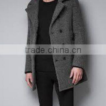 2014 design 100% wool men overcoat