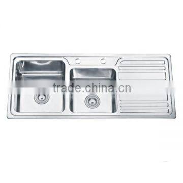 stainless steel kitchen sink with drain board