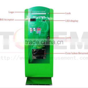 Totem freestanding coin changing machine