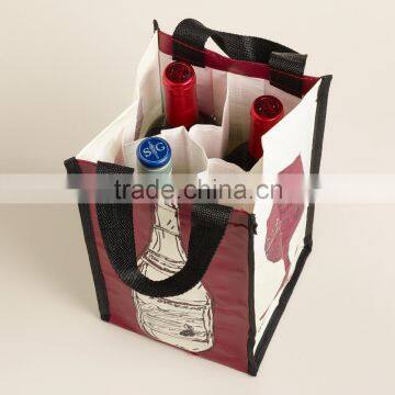 Environment friendly two bottled non woven wine bag