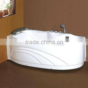 home massage bathtub with handrail,hot and cold tub