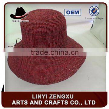 Cheap and elegant lady bucket shape straw boater hats