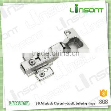 Alibaba supply 3-D adjustable hydraulic clip on crank hinge cabinet furniture hinges