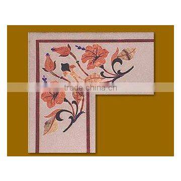 Marble Inlay Tile Border