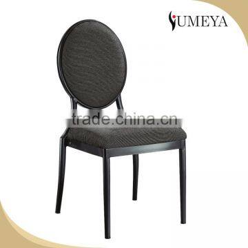 hotel luxury dining room chair stackable aluminum wood oval back dining chair