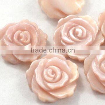 rose carved pink mother of pearl shell for sale