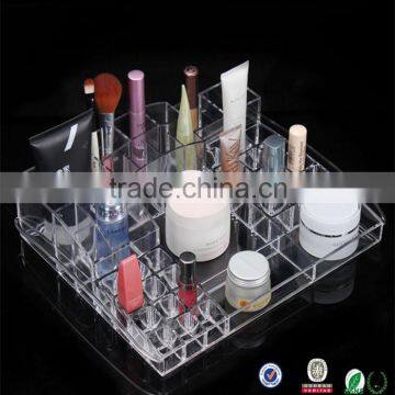 Factory price large clear acrylic makeup organizer with compartment