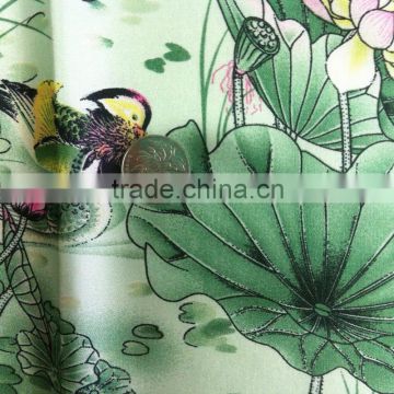 Soft quick dry fabric brushed 100% polyester warp knitting fabric printed for garments and textile