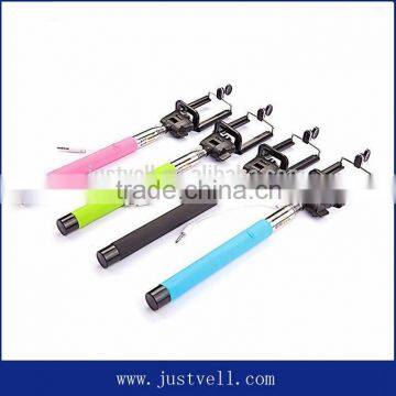 top selling cable take pole selfie stick cheap extendable monopod free samples