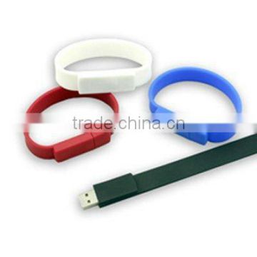 hot selling promotional business gift silicone bracelet usb flash drive