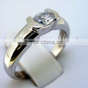 QCR016 designer 925 silver ring for women,ratail&wholesale silver ring with CZ in rhodium plating