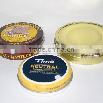 Shoe cream tin box, tin can,