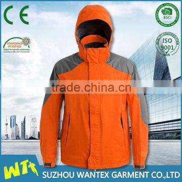 wholesale fashion orange breathable jacket skating warm outdoor jacket clothing nylon ski jacket clothing