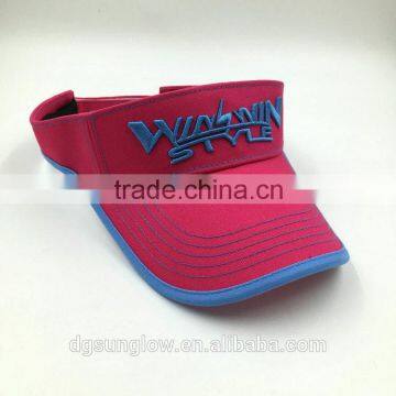 Wholesale 100% Cotton 3D Embroidery Sun Visor Hats for Women photo-3