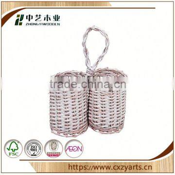 cheapest china factory hanging wicker basket no handles