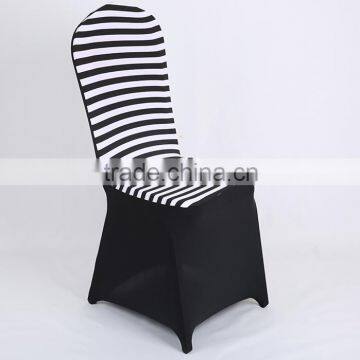 Polyester and nylon lycra spandex chair cover stripe spandex zebra-stripe