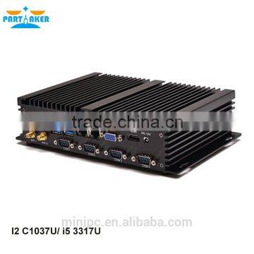 Partaker Dual Gigabit Lan 4 COM C1037U Embedded mini computer