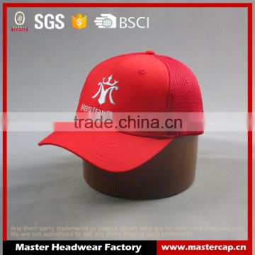 Hi quality flat embroidery 6-panel mesh Baseball Cap