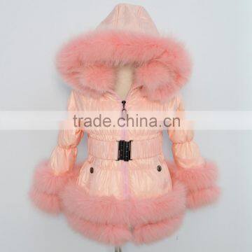 wholesale down coat for women with fox fur trim DC10