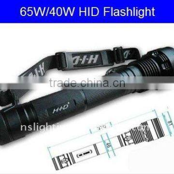 HID Aluminium rechargeable Li-battery 65W/55W/45W Flashlight with SOS function