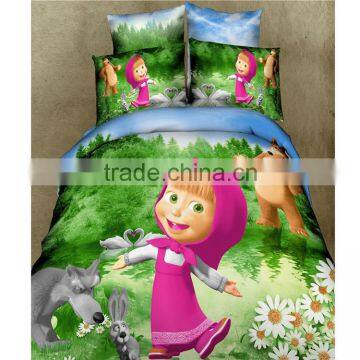 custom printed 3d cartoon bedding set